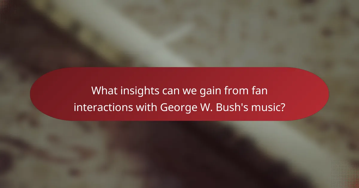 What insights can we gain from fan interactions with George W. Bush's music?